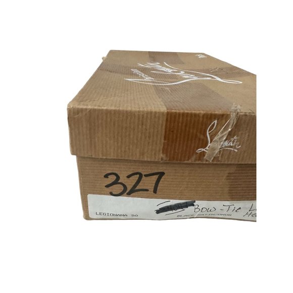 CHRISTIAN LOUBOUTIN Legionana Black Satin Bow Kitten Heels Size 36.5 /6.5 - Picture 9 of 10